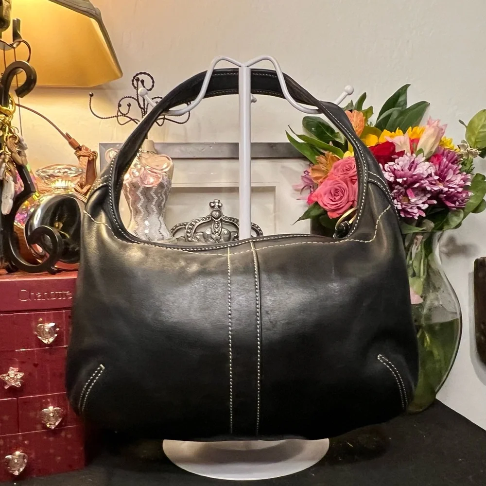 Coach black leather